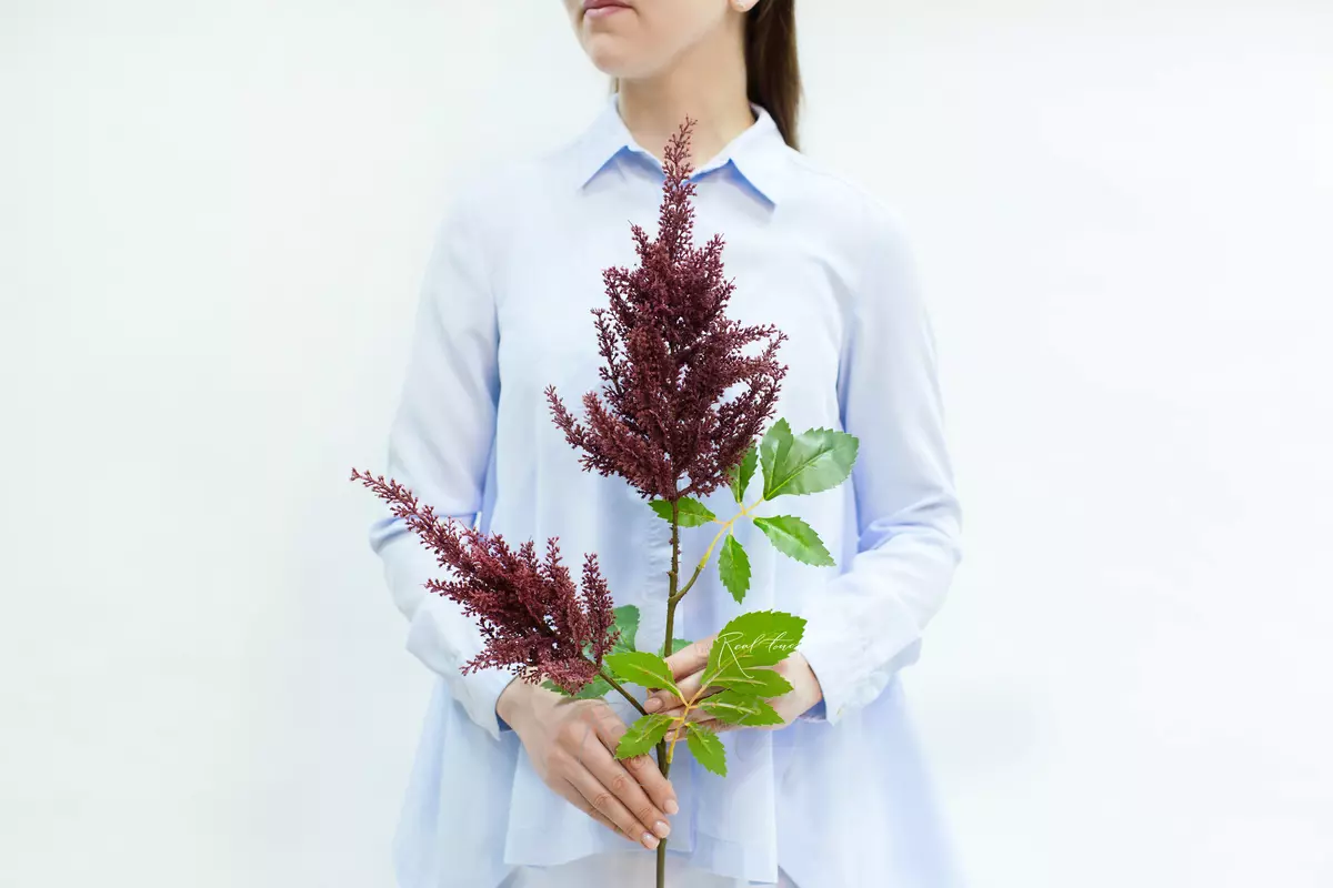 Artificial Astilbe branch - bordeaux Artificial Astilbe branch - bordeaux