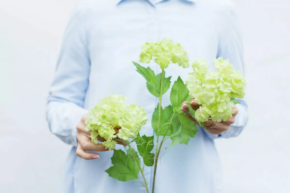 Real Touch Snowball Bush Viburnum - light green Real Touch Snowball Bush Viburnum - light green