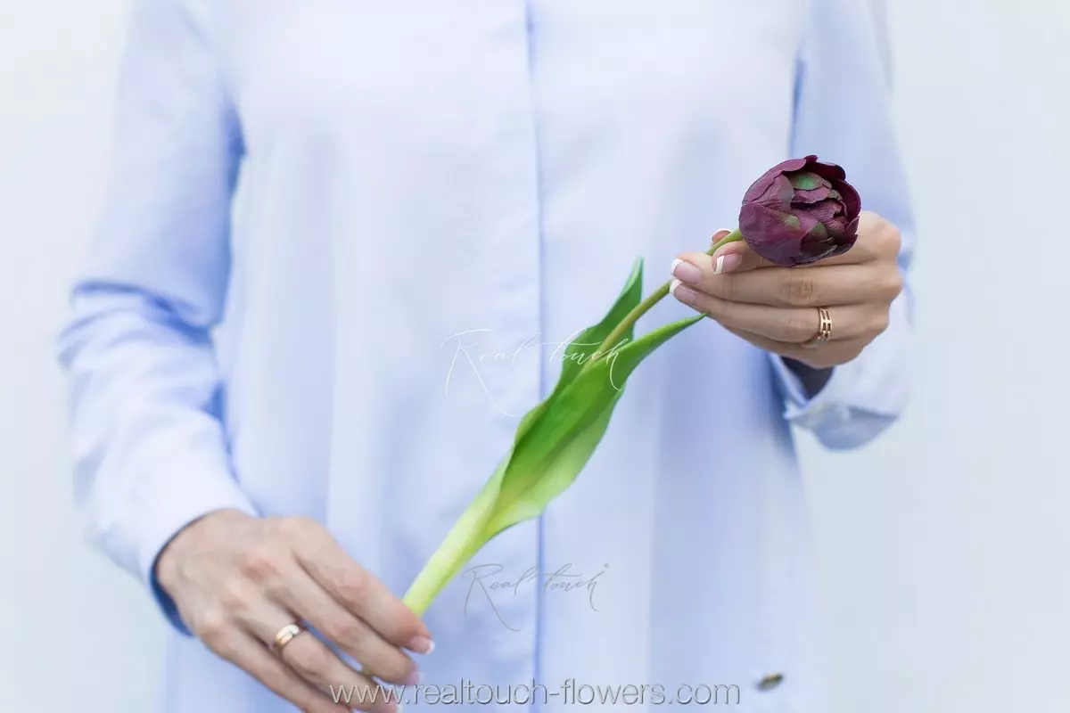Real Touch Open Tulip - purple