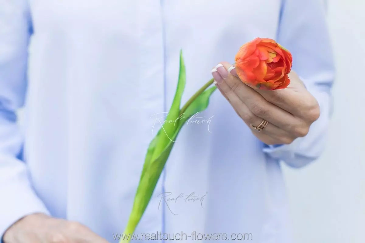 Real Touch Open Tulip - orange