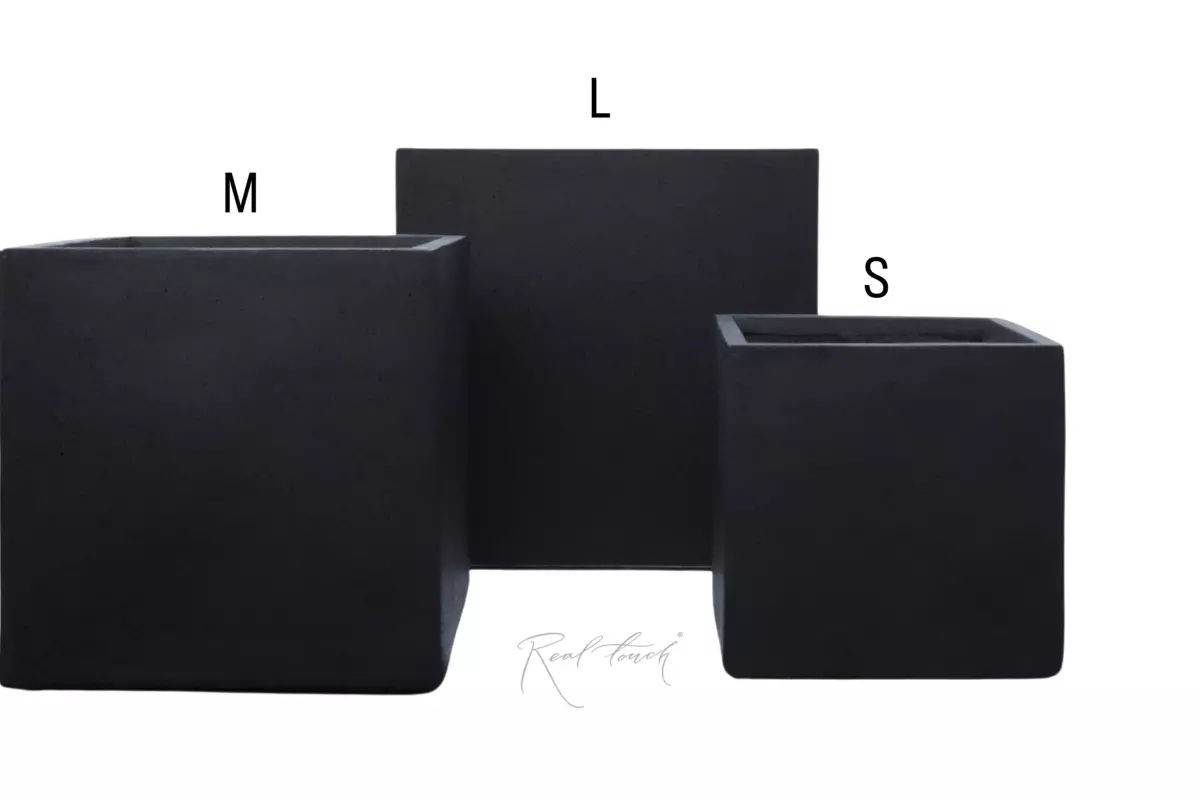Flowerpot cube 50*50*50,5 - Black