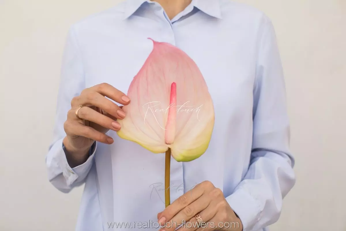 Large Real Touch Anthurium - pink