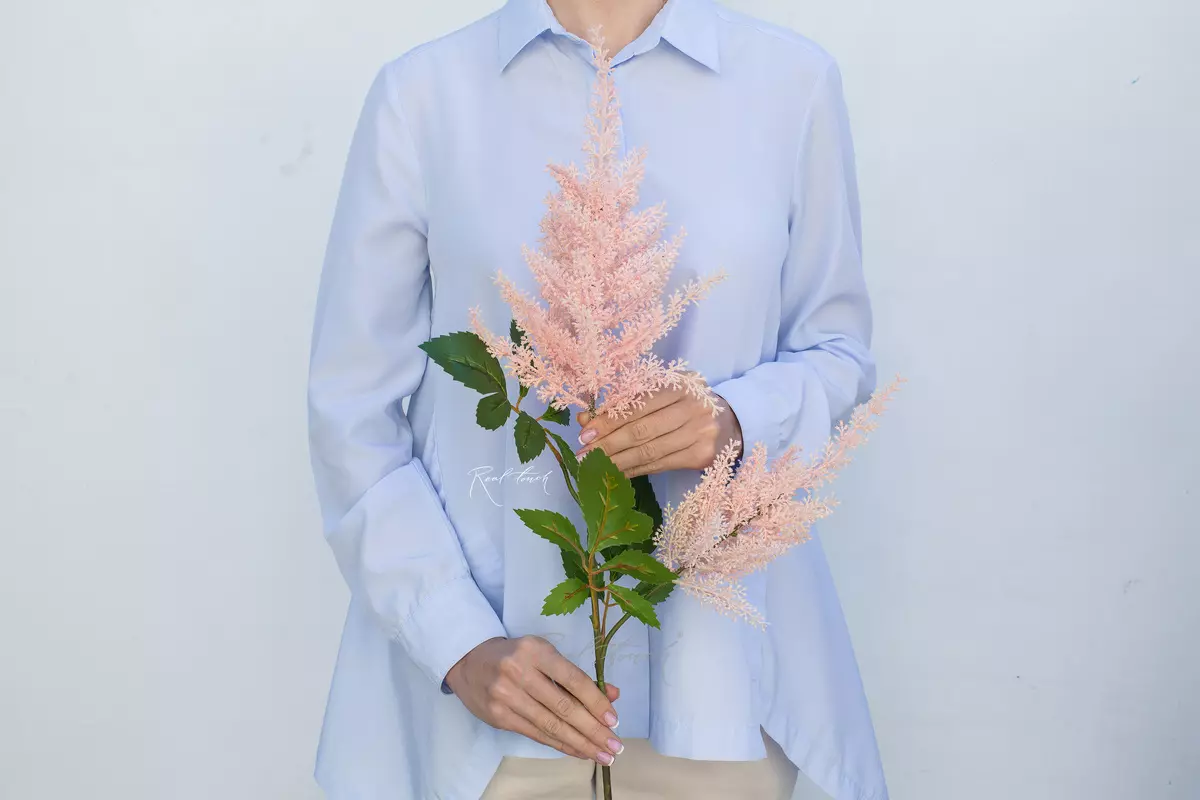 Artificial Astilbe branch  - light pink