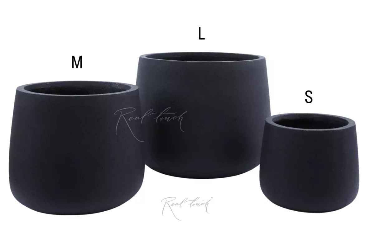 Flowerpot - mortar 26*26*24 - Black