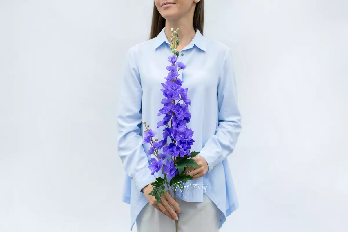 Delphinium with 2 Sprays - dark purple Delphinium with 2 Sprays - dark purple