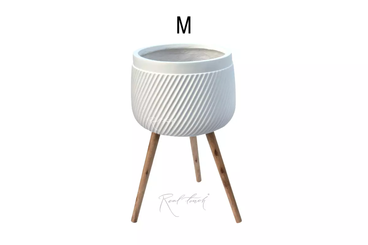 Flowerpot with legs 36.5*40*31 - white Flowerpot with legs 36.5*40*31 - white