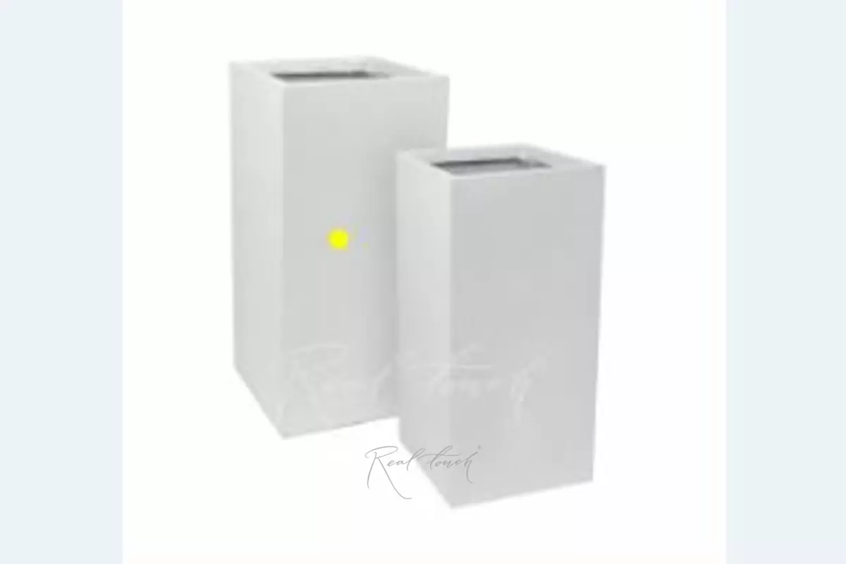 Elongated Flowerpot Cube 33.5*33.5*55.5 - white