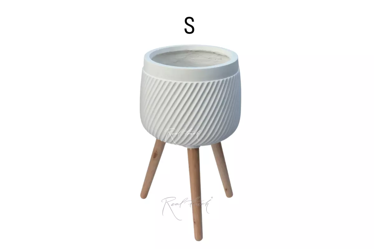 Flowerpot with legs 28*31*27 - white Flowerpot with legs 28*31*27 - white