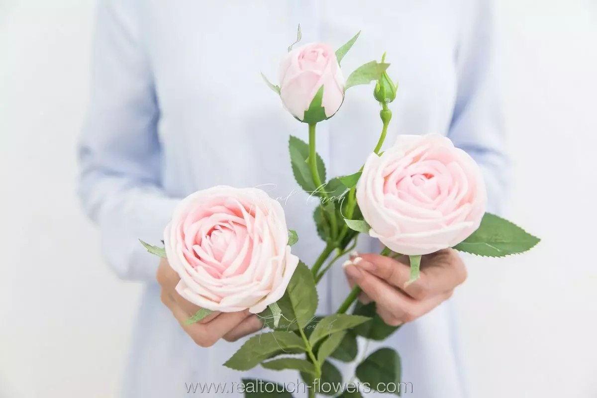 Real Touch Peony Rose 3+1 - cold pink