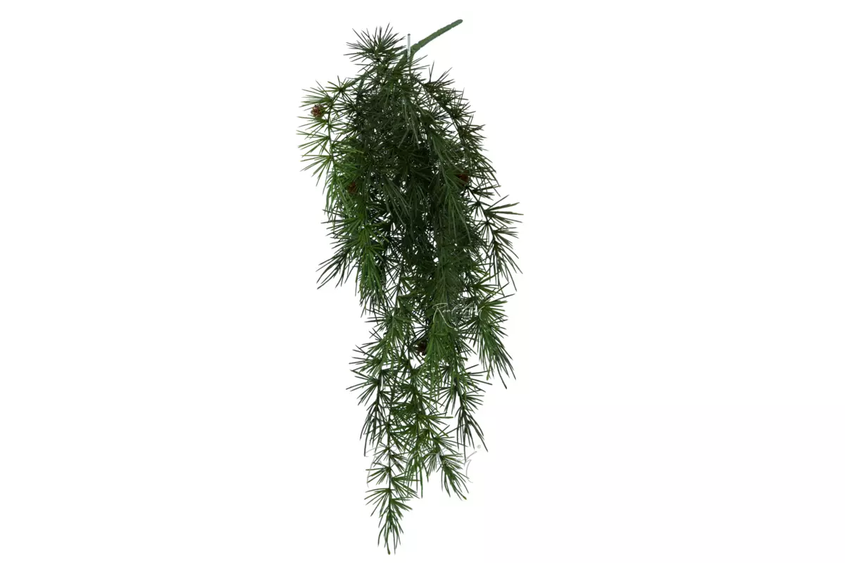 Real Touch larch hanging branch - green