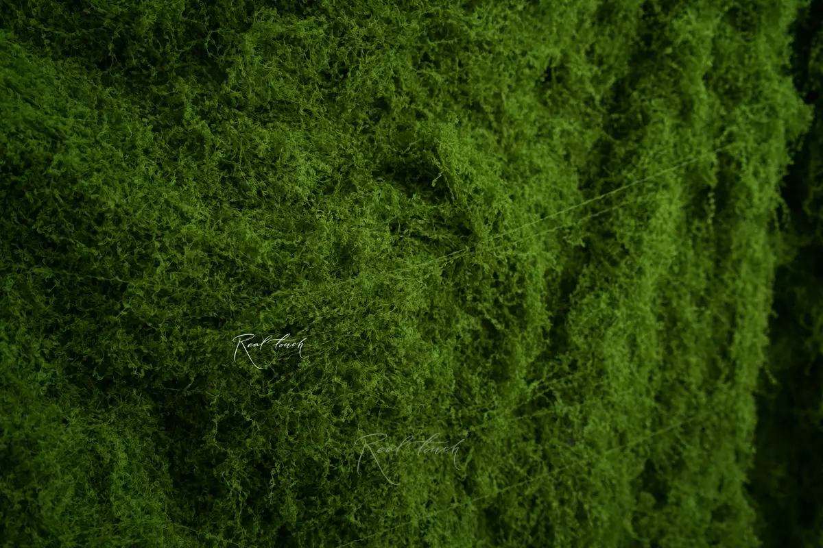 Moss rug on fabric basis 1*1m - green Moss rug on fabric basis 1*1m - green