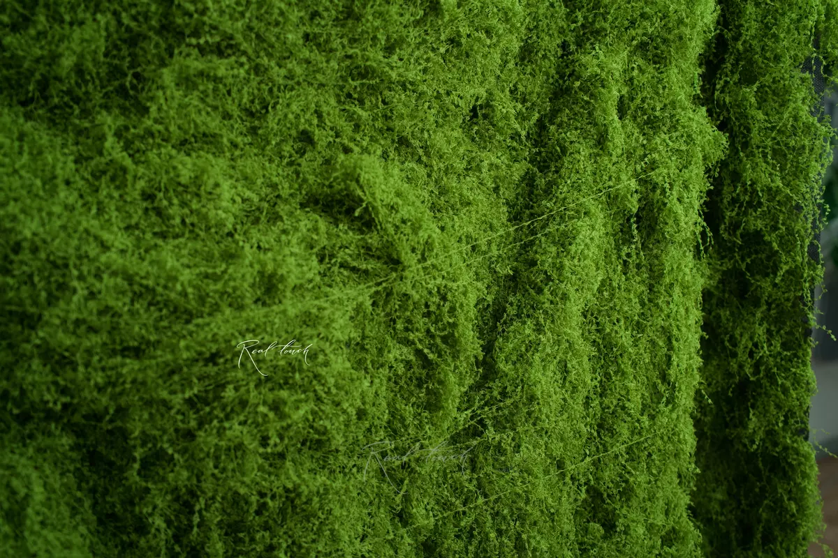 Moss rug on fabric basis 1*1m - light green